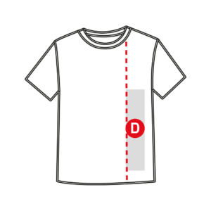 left chest logo dimensions