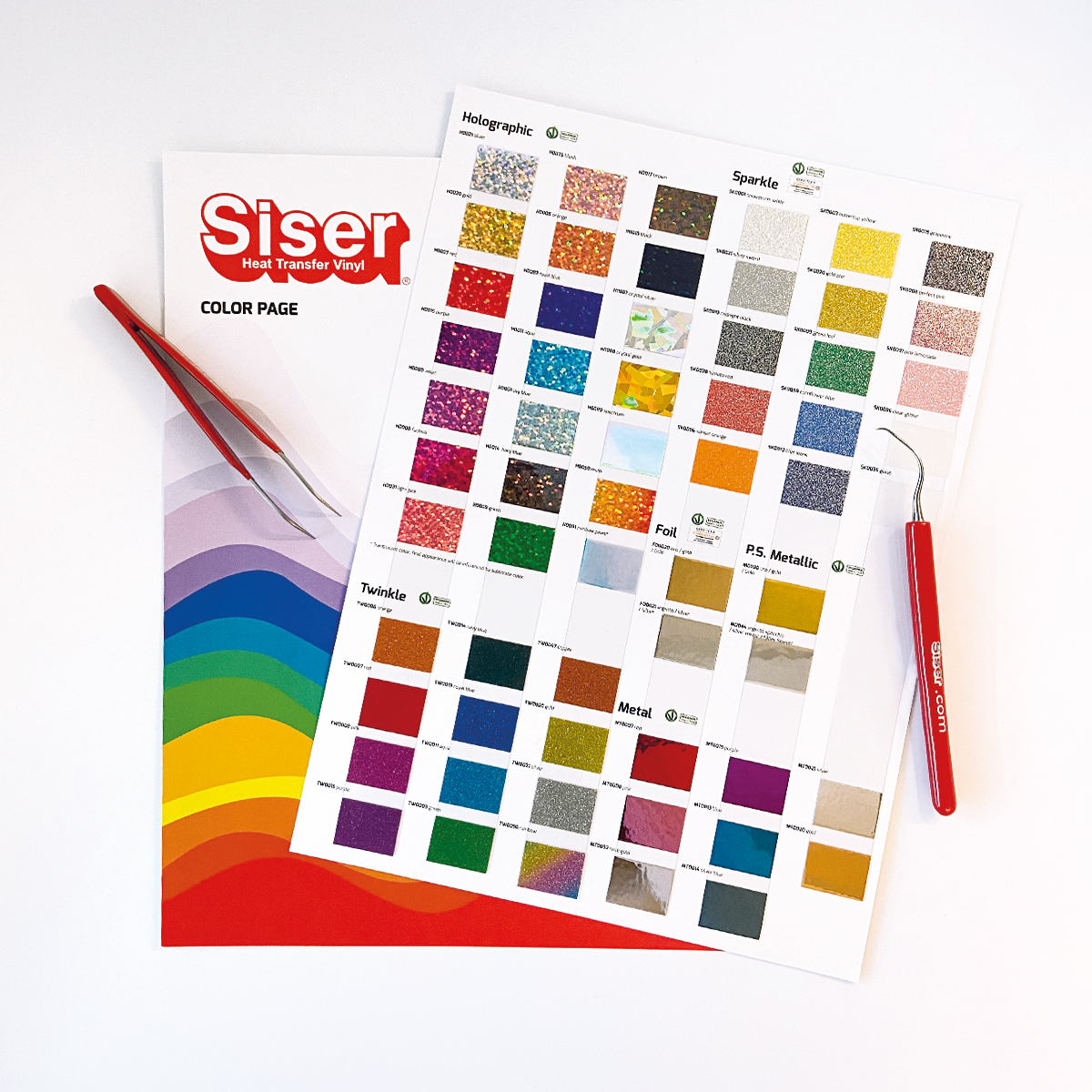 Siser Heat Transfer Color Chart – CSDS Vinyl